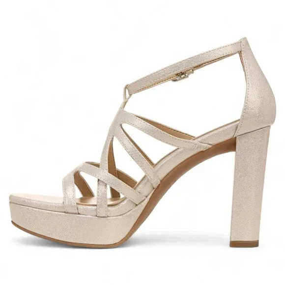 Naturalizer Neona Womens Faux Leather Heel Platform Sandals - Picture 3 of 5